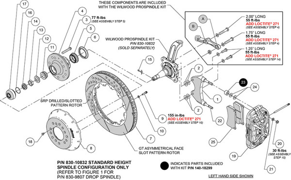 Wilwood kit front XRS6R wwe pro spindle 13.00 rotor GT - 140-18298 Photo - Primary