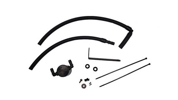 J&L 22-23 Subaru BRZ/GR86 2.4L Passenger Side Oil Separator 3.0 - Black Anodized - 3117P-B Photo - Primary