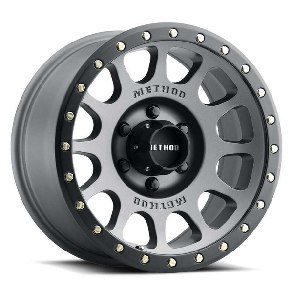 Method MR305 NV 17x8.5 / 0mm Offset / 5x5.5BP / 108mm CB / Titanium - Matte Black Lip Wheel - MR30578555800 Photo - Primary