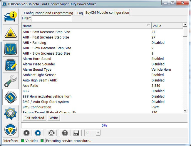 Forscan tire size adjustment for your Ford 6.0L Powerstroke