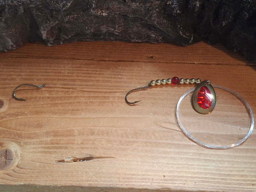 2-Hook  Crawler Harness- #3 Indiana (Gold with Red Oval) - 15lb/48"