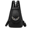 2020 Fashion Ladies Embroidery Small Backpack High Quality Soft Washed Leather Backpack Women Multifunc Bagpack Mochilas Mujer| |