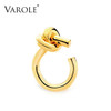 VAROLE Big Knot Ring Gold Color Minimalist Rings For Women Fashion Jewelry Party Anillos Gifts|Rings|