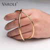 VAROLE Double Line Cuff Bracelets Bangles For Women Accessories Fashion Jewelry Gift Pulseras Dropshipping|Bangles|