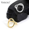 VAROLE New Arrival Cold Wedding Rings for Women Irregular Korean Simple Style Round Copper Ring jewelry Wholesale|Rings|