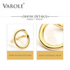 VAROLE New Arrival Cold Wedding Rings for Women Irregular Korean Simple Style Round Copper Ring jewelry Wholesale|Rings|