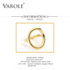 VAROLE New Arrival Cold Wedding Rings for Women Irregular Korean Simple Style Round Copper Ring jewelry Wholesale|Rings|