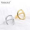 VAROLE New Arrival Cold Wedding Rings for Women Irregular Korean Simple Style Round Copper Ring jewelry Wholesale|Rings|