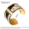 VAROLE 36mm Width Gold Color Colorful Copper Bangles & Bracelets Bangle for Women Cuff Bracelet Pulseiras Enamel Jewelry|bracelet bangle for women|copper banglebangles for women