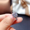 Moissanite Ring 1CT 2CT VVS Lab Diamond Fine Jewelry with Certificate Women Wedding Anniversary Gift Real 925 Sterling Silver|Rings|