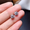 Moissanite Stud Earrings 0.5CT 1CT VVS Lab Diamond Test Passed Wedding Party Anniversary Gift For Women Real 925 Sterling Silver|Stud Earrings|