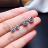 Moissanite Stud Earrings 0.5CT 1CT VVS Lab Diamond Test Passed Wedding Party Anniversary Gift For Women Real 925 Sterling Silver|Stud Earrings|