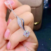 Moissanite Pendant 1CT 6.5MM VVS Lab Diamond Necklace Real 925 Sterling Silver Fine Jewelry for Women Wedding Anniversary Gift|Pendants|