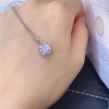 Moissanite Pendant 925 Sterling Silver Necklace 1CT D Color VVS Lab Diamond Fine Jewelry for Women Engagement Anniversary Gift|Pendants|