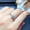 Moissanite Ring 1CT VVS Lab Diamond Luxury Fine Jewelry for Women Wedding Party Anniversary Gift Real 925 Sterling Silver|Rings|