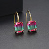 LUALA New Exquisite Drop Earrings for Women Party Dating Luxury Square shaped Color Treasure Two Colors Female Christmas Gift|Drop Earrings|