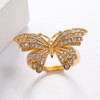 LUALA Dainty Butterfly Crystal Zircon Rings for Women Anti Allergies Jewelry Accessories Charm Finger Ring Wedding Band Jewelry|Rings|