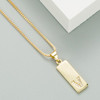 LUALA Gold Color A Z 26 Letter Cubic Zirconia Pendant Necklaces For Women Simple Square Stainless Steel Chain Necklace|Pendant Necklaces|