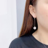 LUALA 2020 New Korean Design AAA Zircon Tassel Earrings Female Long Paragraph Spherical Pendant Earring Fashion Jewelry Gifts|Hoop Earrings|