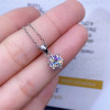Moissanite Pendant 925 Steling Silver Necklace for Women Engagement Anniversary Wedding Gift 1CT D Color VVS Lab Diamond Jewelry|Pendants|