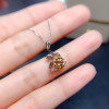 Yellow Moissanite Pendant 1CT VVS 6.5MM Lab Diamond Test Passed Fine Jewelry for Women Gift Real 925 Sterling Silver Necklace|Pendants|