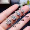 LeeChee Moissanite Ring Real 925 Sterling Silver 0.5CT 1CT 2CT 3CT Lab DIamond With Certificate for Women Wedding Party Gift|Rings|