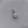 Real 18K White Gold Pendant 1CT Moissanite Necklace 6.5MM VVS Lab Diamond Rose Gold Fine Jewelry for Women Engagement Gift Au750|Pendants|