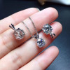 Moissanite Pendant 1CT 1.5CT 2CT VVS Lab Diamond for Women Engagement Anniversary Gift Necklace with Certificate Real 925 Silver|Pendants|