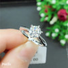 Moissanite Ring Real 925 Sterling Silver Classic Style 1CT 2CT Lab Diamond Ring with Certificate Text Passed Women Wedding Party|Rings|