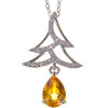 Natural Citrine pendant for girl gift Christmas tree Necklace 6*8mm drop yellow gemstone jewelry real 925 Solid Sterling silver|Pendants|