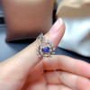 Sri Lanka Sapphire Pendant for Women Anniversary Gift 4*6MM Natural Blue Gemstone Fine Jewelry Real 925 Sterling Silver Necklace|Pendants|