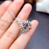London Blue Topaz Pendant 4*6MM Natural Gemstone Necklace for Women Anniversary Party Gift Real 925 Sterling Silver Fine Jewelry|Pendants|