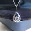 1CT 2CT Moissanite Necklace VVS 8MM Lab Diamond Pendants for Women Wedding Party Gift Fine Jewelry Real 925 Sterling Silver|Pendants|