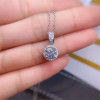 1CT Moissanite Pendant for Women Engagement Anniversary Gift VVS Lab Diamond Fine Jewelry Real 925 Sterling Silver Necklace|Pendants|