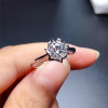 LeeChee Moissanite Ring for Women Wedding Party Anniversary Ring 1CT VVS Lab Diamond With Certificate Real 925 Sterling Silver|Rings|