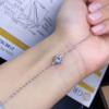 1CT Moissanite Bracelet VVS 6.5MM Lab Diamond Fine Jewelry for Women Wedding Party Anniversary Gift Real 925 Sterling Silver|Bracelets & Bangles|