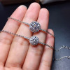 Moissanite Charm Bracelet 1CT 2CT Lab Diamond with Certificate for Women Wedding Anniversary Jewelry Real 925 Sterling Silver|Bracelets & Bangles|