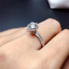 Moissanite Ring Real 925 Sterling Silver 1CT 6.5MM VVS for Women Wedding Party Anniversary GifT Fine Jewelry Round Excellent Cut|Rings|