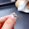 1CT Moissanite Ring 6.5MM VVS Lab Diamond Fashion Fine Jewelry for Women ngagement Anniversary Gift Real 925 Sterling Silver|Rings|