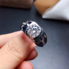 Moissanite Ring for Men Wedding Party Anniversary Gift 2CT VVS Lab Diamond Jewelry with Certificate Real 925 Sterling Silver|Rings|
