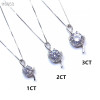 Moissanite Pendant 1CT 2CT 3CT VVS Lab Diamond Fine Jewelry for Women Engagement Party Gift Real 925 Sterling Silver Necklace|Pendants|