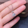 Moissanite Pendant 1CT VVS 6.5MM Lab Diamond Necklace Girl Anniversary Gift Simple Design Fine Jewelry Real 925 Sterling Silver|Pendants|