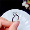 LeeChee Moissanite ring for Women Engagement Anniversary Gift 0.5CT 1CT 2CT VVS Lab Diamond for Girl Friend Real 925 Silver|Rings|