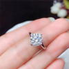 LeeChee Moissanite ring for Women Engagement Anniversary Gift 0.5CT 1CT 2CT VVS Lab Diamond for Girl Friend Real 925 Silver|Rings|