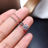 Moissanite Jewelry Set 1CT VVS Lab Diamond Ring Pendant Necklace 925 Sterling Silver for Women Wedding Party Anniversary Gift|Jewelry Sets|