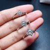 Moissanite ring 0.5CT 1CT 2CT VVS Lab Diamond with Certificate 925 silver rings for women Wedding Engagement Gift Free shipping|Rings|