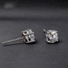 18k White Gold Moissanite Stud Earring 1CT 6.5MM VVS Lab Diamod Fine Jewelry for Women Wedding Party Anniversary Gift Real Au750|Stud Earrings|
