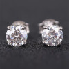 18k White Gold Moissanite Stud Earring 1CT 6.5MM VVS Lab Diamod Fine Jewelry for Women Wedding Party Anniversary Gift Real Au750|Stud Earrings|