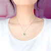 Natural Emerald Pendant for Women Birthday Gift 4*6MM Genuine Green Gemstones Fine Jewelry Real 925 Sterling Silver Necklace|Pendants|