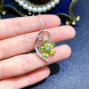 Natural Peridot Pendant for Women Anniversary Gift 4*6MM Genuine Green Gemstones Fine Jewelry Real 925 Sterling Silver Necklace|Pendants|